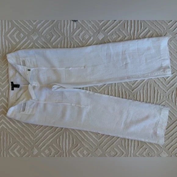 INC International Concepts White Linen Pants - Picture 11 of 16